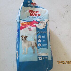 OPENED PACKAGE Wee Wee Dog Diapers 10 Diapers Left